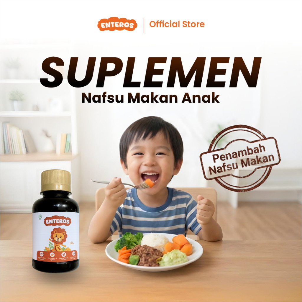 GANDISOP Enteros - Suplemen Nafsu Makan Anak 130ml | Halal & BPOM