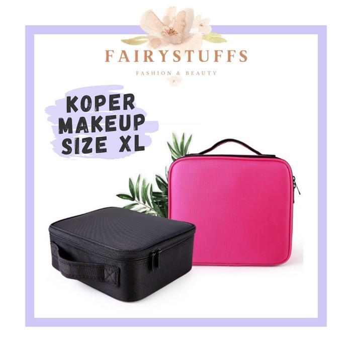lv Koper Makeup MUA Makeup Case Beauty Case Organizer Tas Koper Kosmetik - Pink