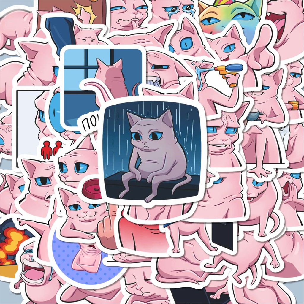 

100PCS Lucu Stiker Kartun Funny Ramzez Stiker Aesthetic Stiker Anti Air Stikers Berperekat Waterproof sticker decal buat Motor Helm Buku Journal Koper Casing HP Laptop Botol Minum Hadiah anak