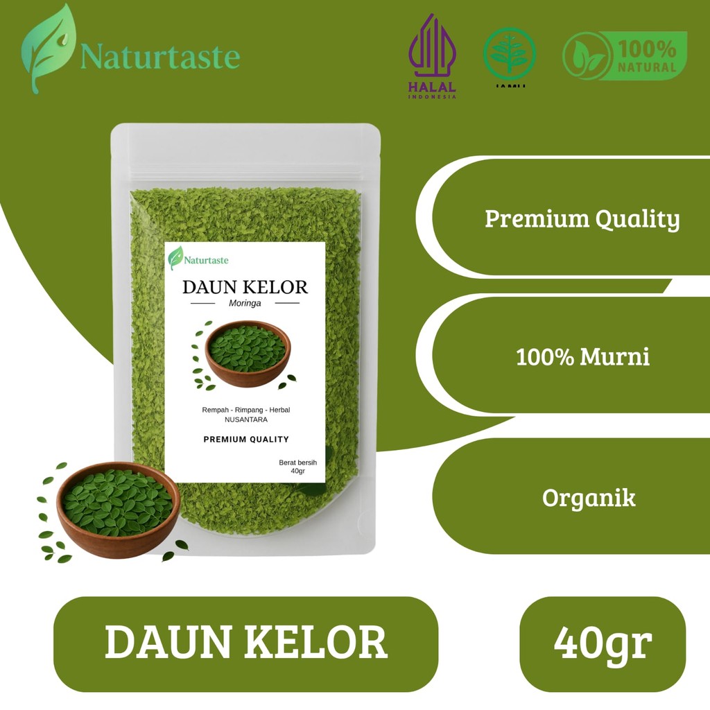 

Naturtaste Daun Kelor Kering Kualitas Super Premium Grade A | Rempah - Rimpang - Herbal Nusantara