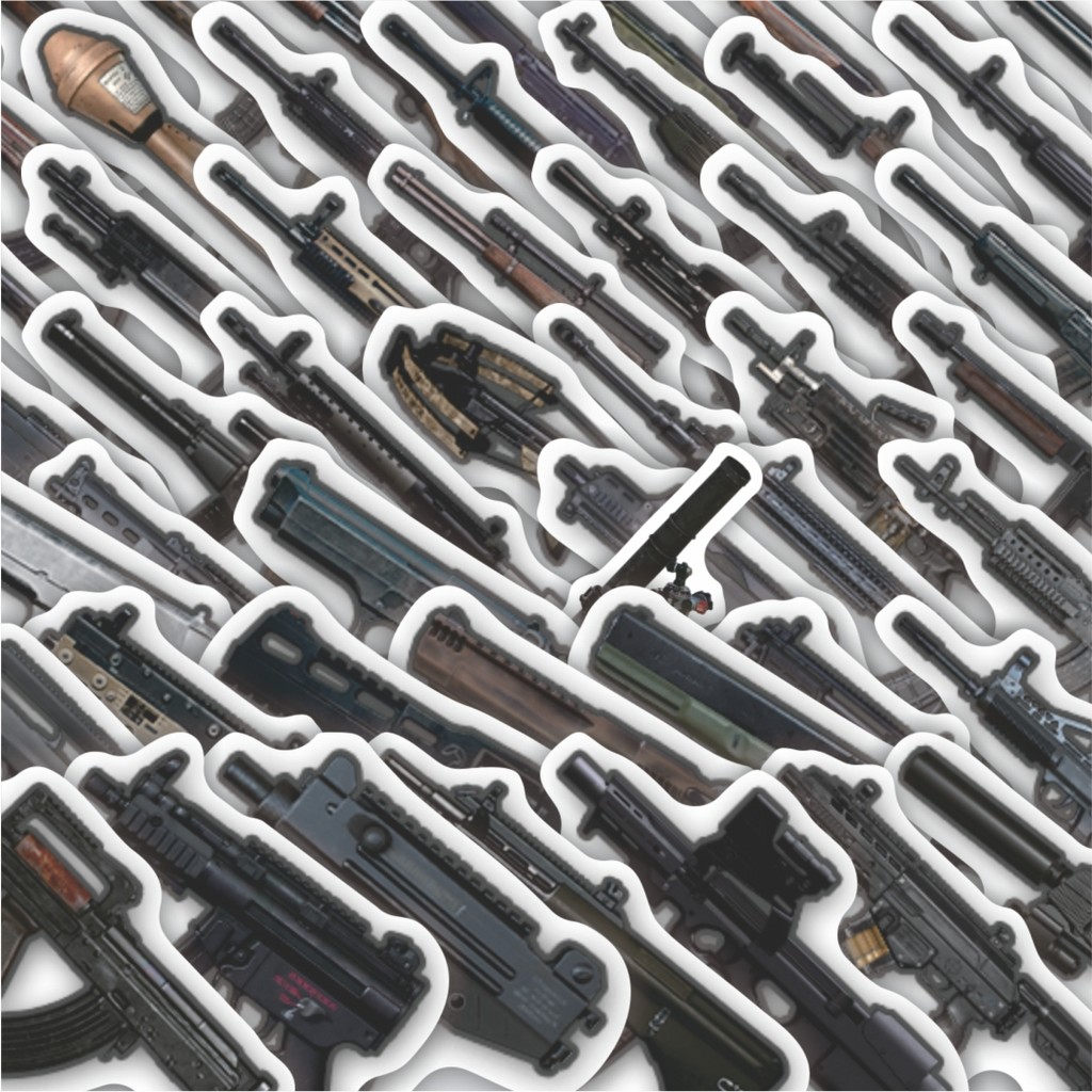 

Stiker Cutting Pack Stiker Game PUBG Weapons Isi 100Pcs Series Aesthetic Lucu Keren Untuk Koper Bahan Vynil