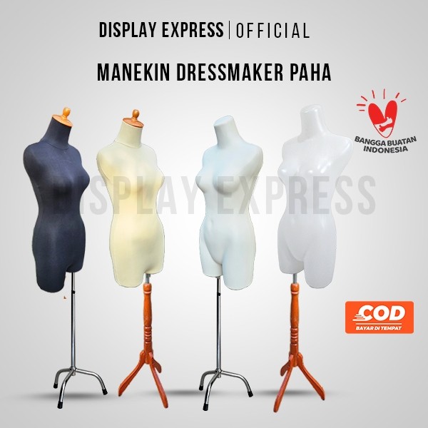Display Express Manekin Dressmaker PAHA Wanita / Patung Pakaian Wanita PREMIUM TEBAL Anti Peyot