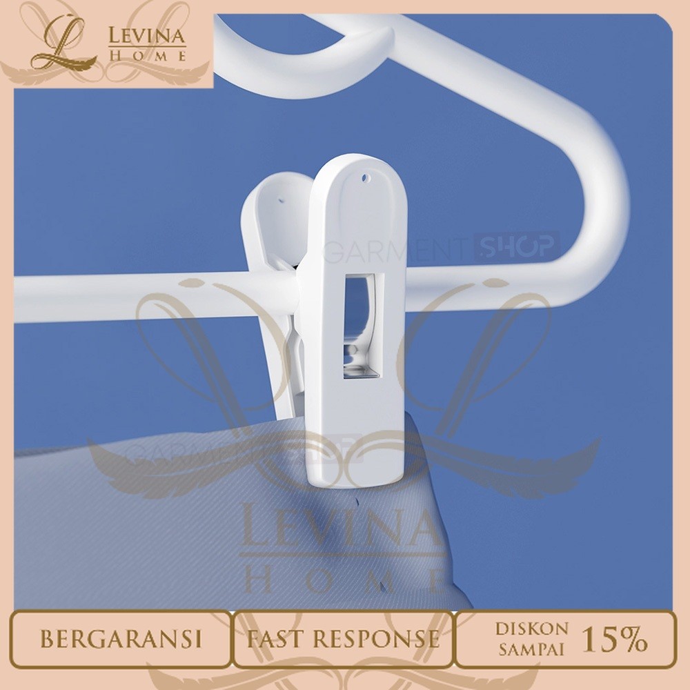 10 Pcs Jepit Hanger Baju Kaos Kaki Pakaian Dalam Plastik Tebal Jepitan Jemuran Laundry Clips – Levin