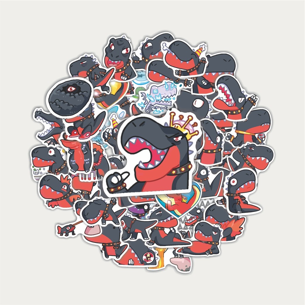 

Sticker Pack Stiker Animal Cute T-Rex | Sticker TUMBLR | Stiker LAPTOP KOPER HELMP
