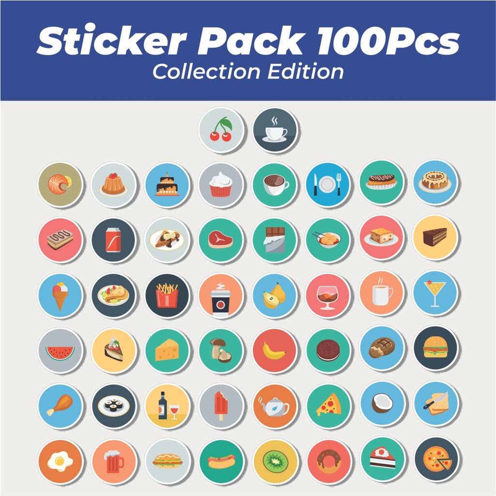 

Hot Stiker Ikon Datar Makanan Lucu Anti Air Stikers Berperekat Waterproof Sticker Decal Buat Motor Helm Buku Journal Koper Casing HP Laptop Botol Minum