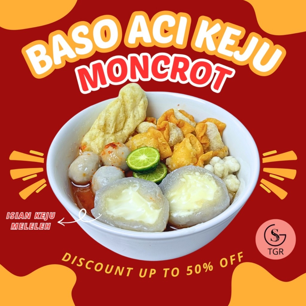 

[TERLARIS ] BASO ACI KEJU MONCROT 1 BKS KEMASAN EKONOMIS HOT MELT KUAH KALDU INSTAN FOOD - GUDANGSNACK TGR AV