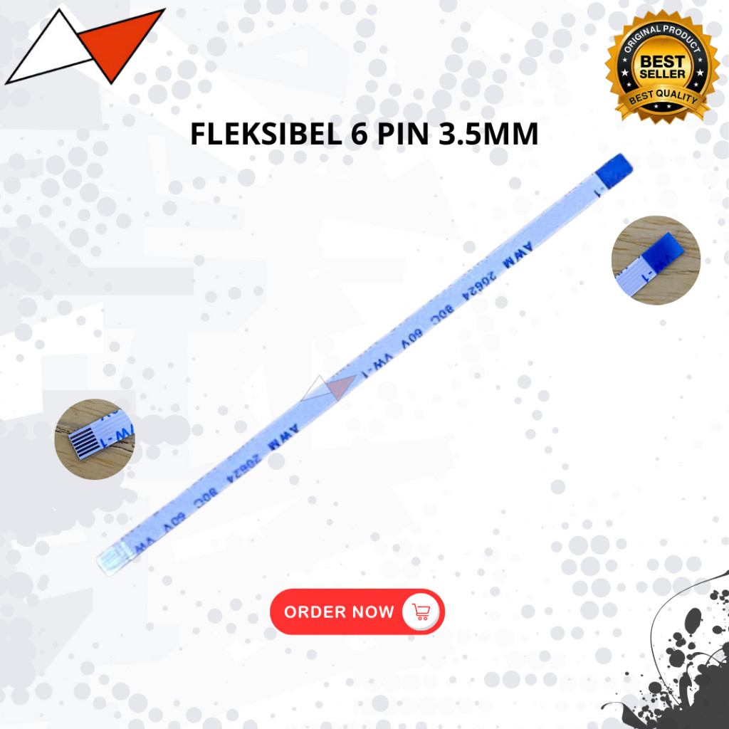 Kabel Fleksibel Switch Power Asus 6 Pin Lebar 3.5mm Bolak-Balik