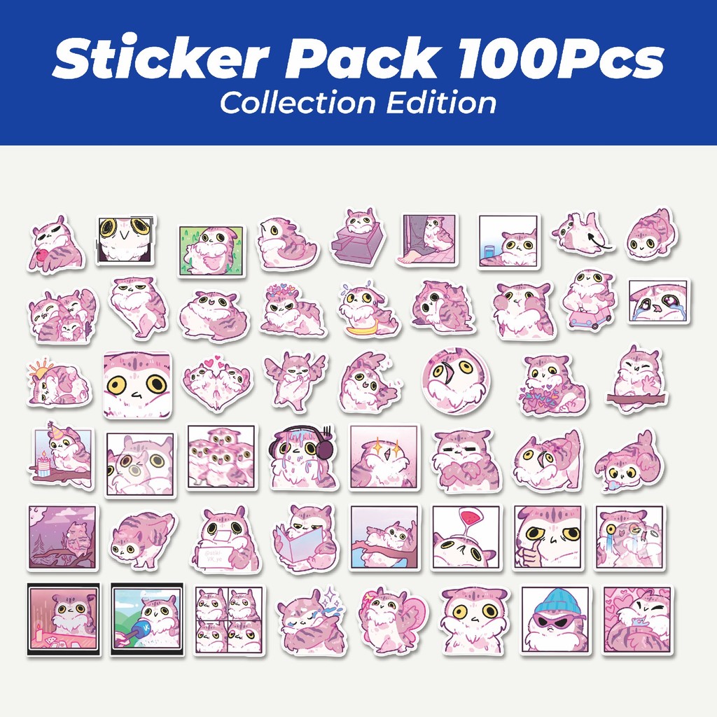 

Hot Stiker Animal Owl Sava The Purple [Burung Hantu] Lucu Anti Air Stikers Berperekat Waterproof Sticker Decal Buat Motor Helm Buku Journal Koper Casing HP Laptop Botol Minum