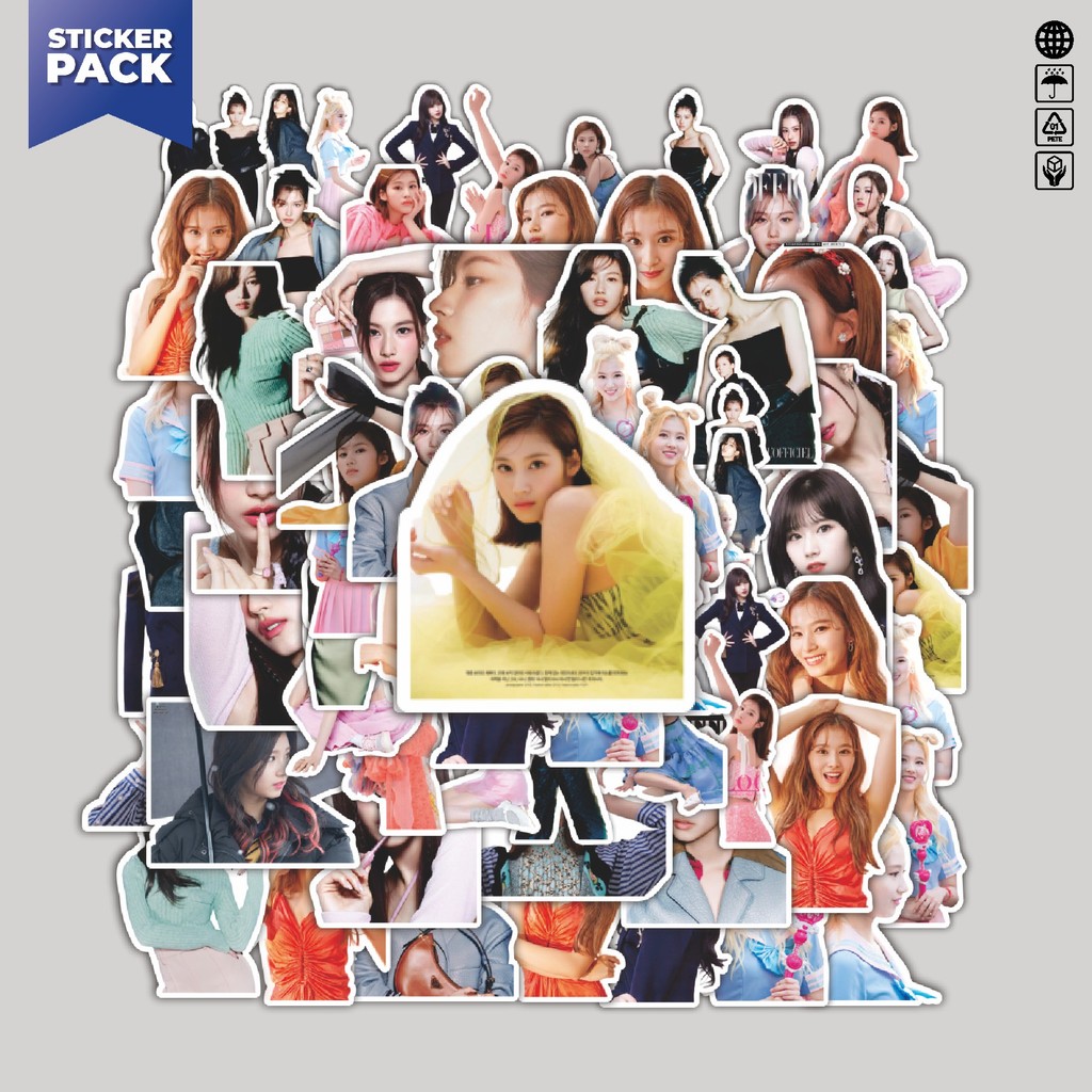 

[100PCS]Stiker Pack Stiker Sana Twice Girls Band Aesthetic Vinyl Anti Air Dekorasi Sticker Laptop Buku Journal Koper Helm Casing HP Gitar Helm Skateboard