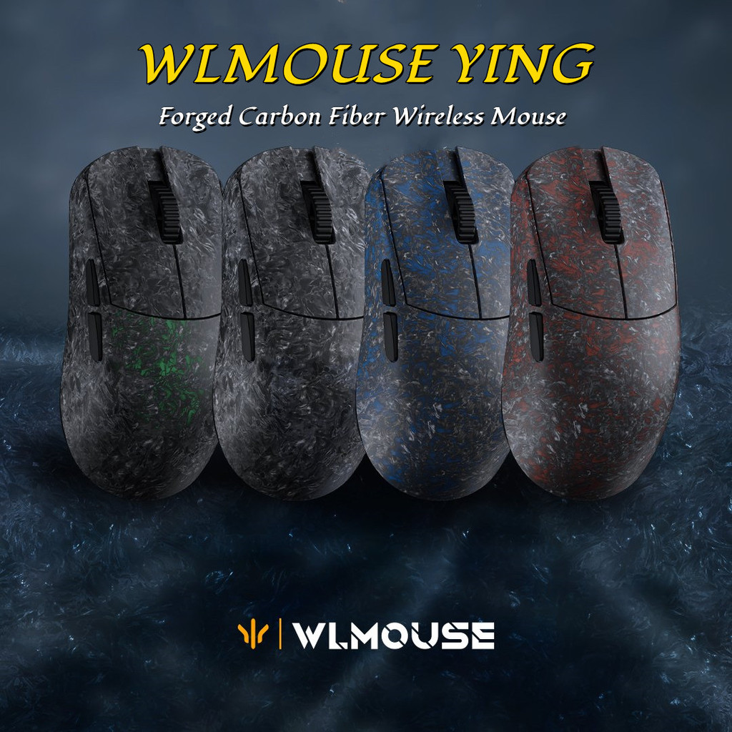 

【In Stock】 WLMOUSE YING Forged Carbon Fiber Wireless Mouse Gaming Mouse PAW3950HS 8K Gaming Mouse Custom PC （OMRON Opticals）