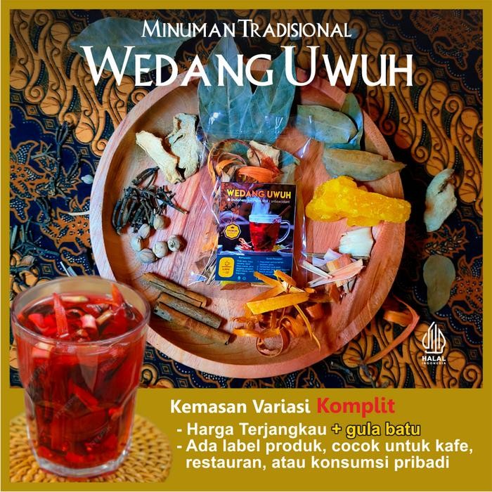 

50 Pcs Paket Angkringan Wedang Uwuh Menyehatkan Khas Jogja Minuman Herbal Alami Rempah-rempah Lengkap Gula Batu Rimpang JSR Tea Daun Teh Sehat Manis - Komplit Gula Batu A0209