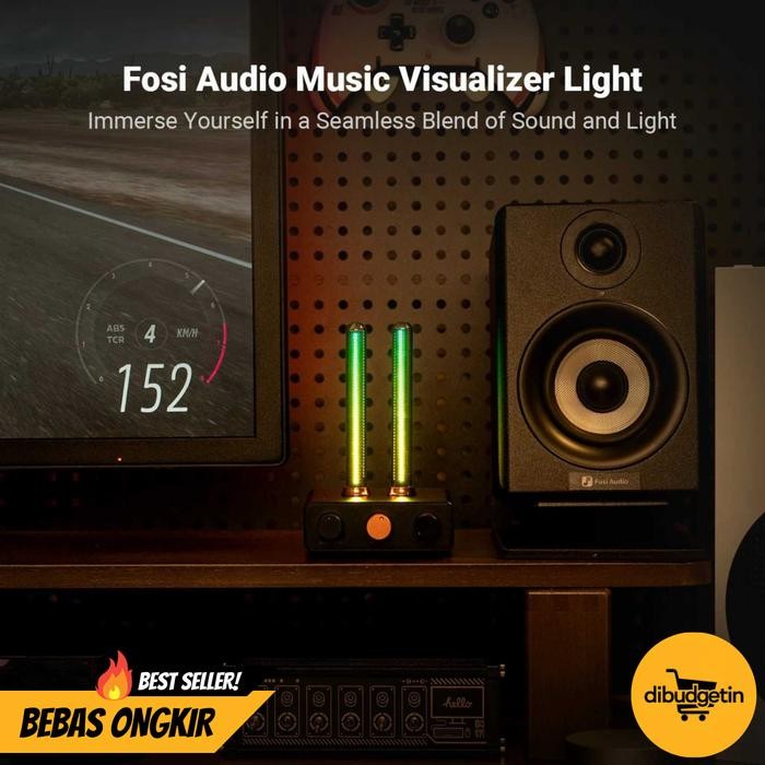 Fosi Audio LED Bar Music Rhythm Visualizer Ambient Light Desktop RGB - AH-01A