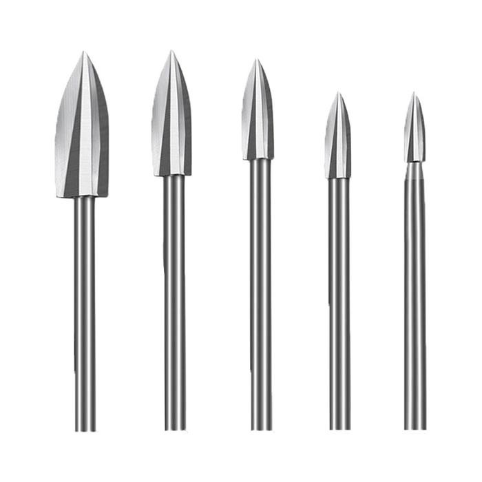 Terbaru 5pcs Mata Bor Ukir Kayu Set Wood Carving Tools Mata Ukir Kayu Mini Grinder Mata Bor Pemahat 