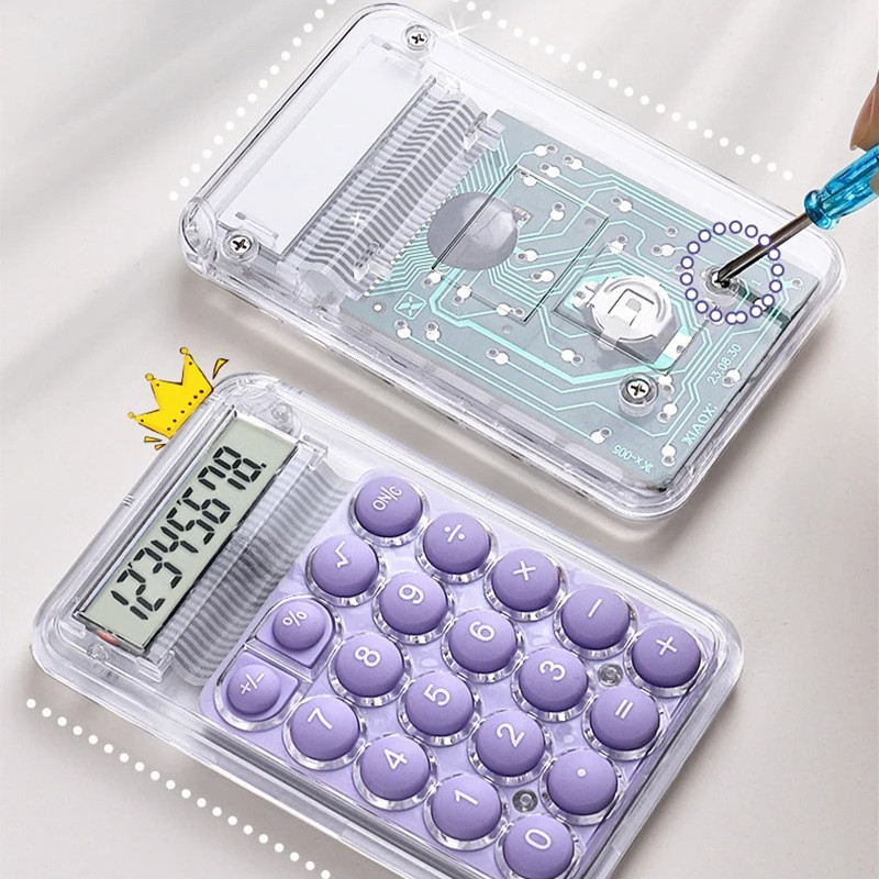 

Cute Silent Calculator Mini Version Learning Auxiliary Small Portable Calculator Back To School Supplies Students/Finance Tools
