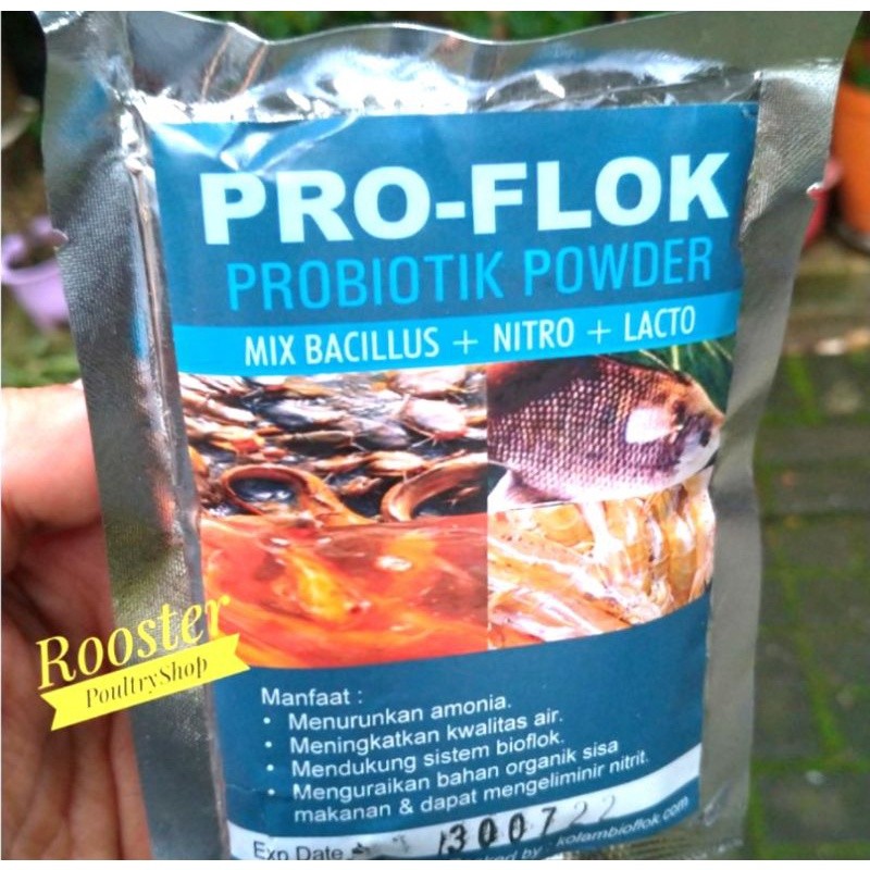 Proflok 100 Gram Probiotik ikan Lactobacillus Nitrobacter sp Bakteri Starter Kolam Terpal Bioflok Pe