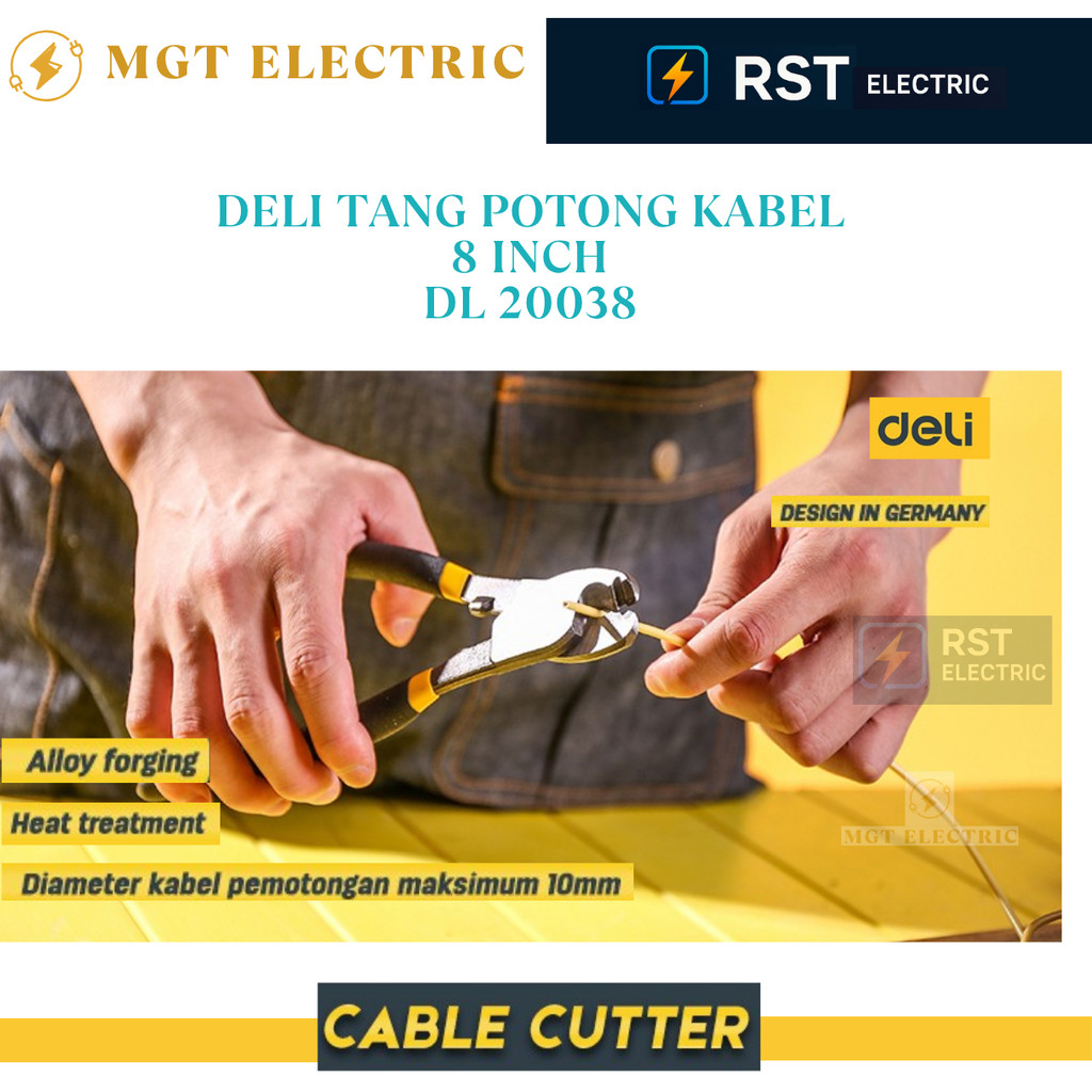 Tang Potong Kabel Deli / Cable Cutter DELI / Cutter Kabel Deli / Pemotong kabel DELI