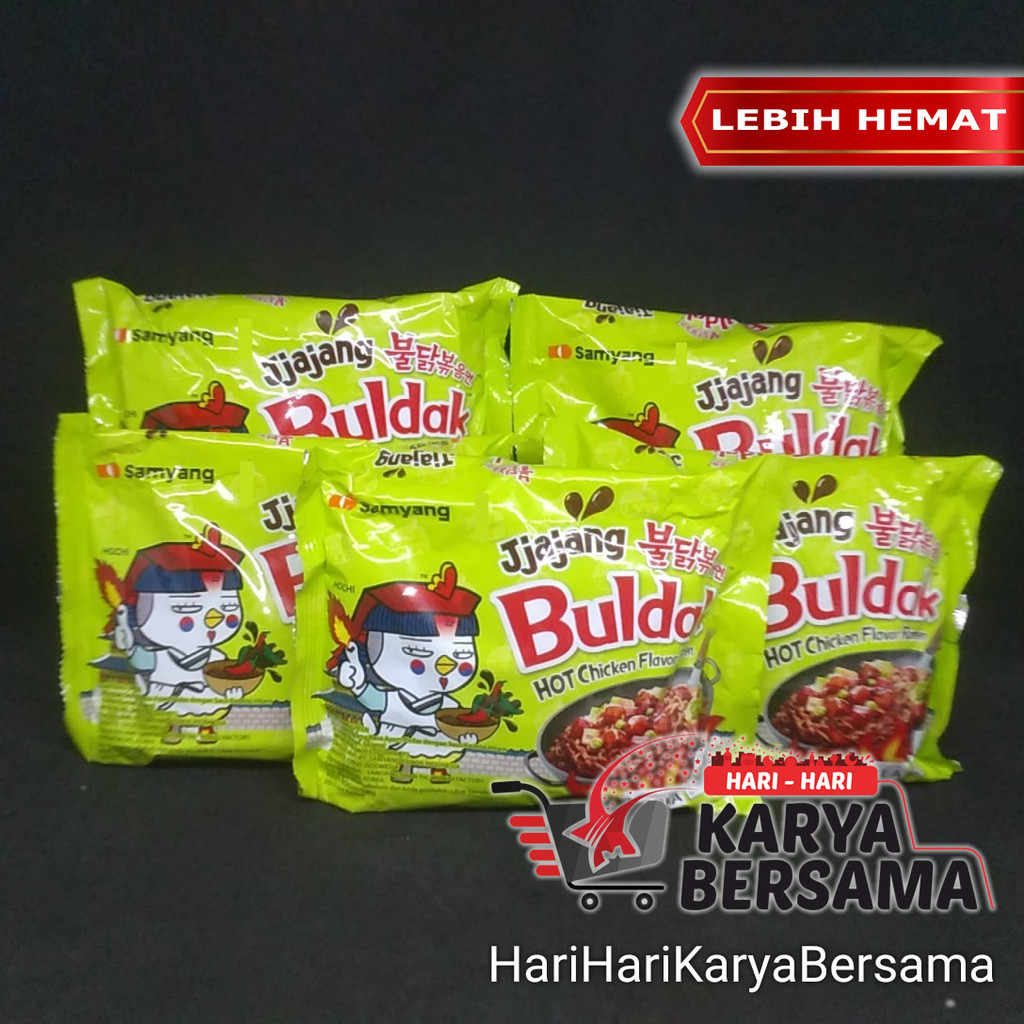 

MAKANAN MI INSTAN SAMYANG GREEN BULDAK HOT CHICKEN RAMEN JJAJANG PACK 5'S X 140GR