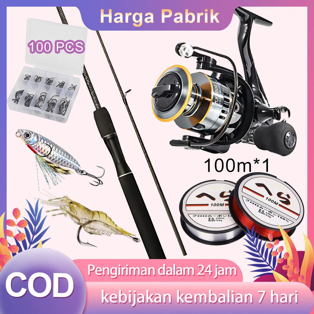 Joran Spinning Twist FS Fiber Solid Kuat Joran Pancing Carbon 1.65M-2.7M Ringan Stabil Joran Tegek P