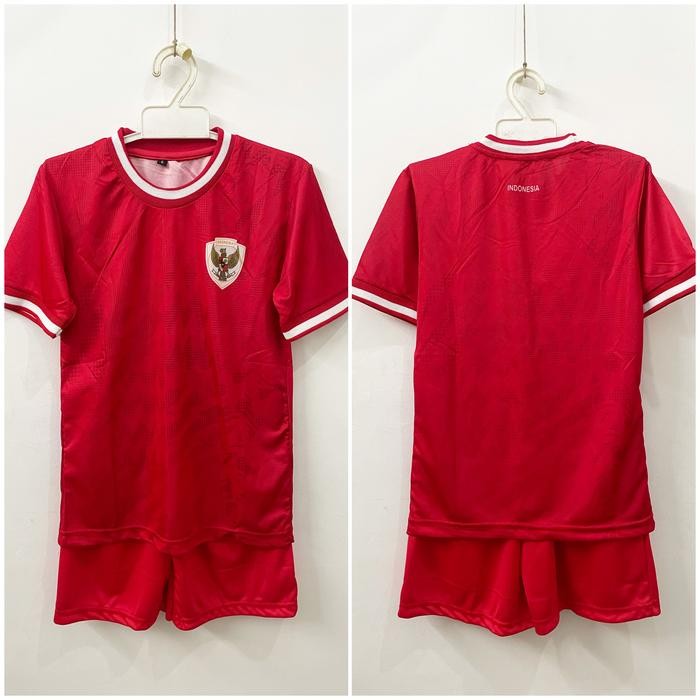 [PROMO] Setelan Sepakbola Anak Timnas Indonesia 2024 Kids Garuda Indo Jersey Kids Set Indo Home Away