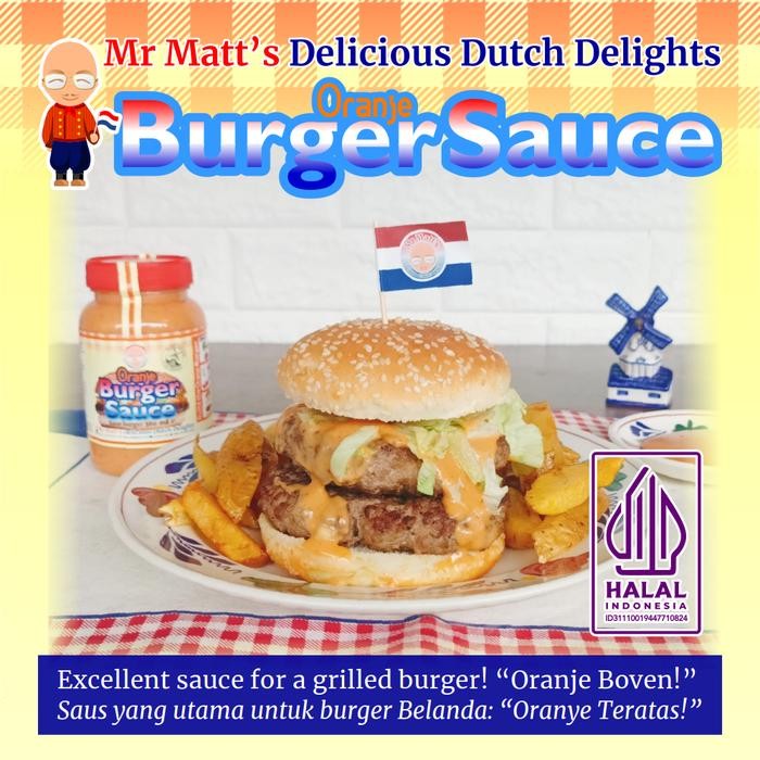 

Oranje Burger Sauce saus oranye orange grill hamburger (jar 300 ml)
