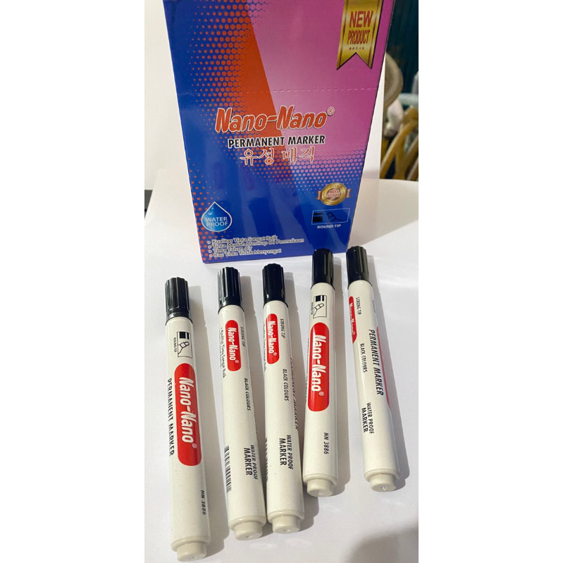 

Spidol Permanent Hitam Merek Nano Nano (Lusinan)