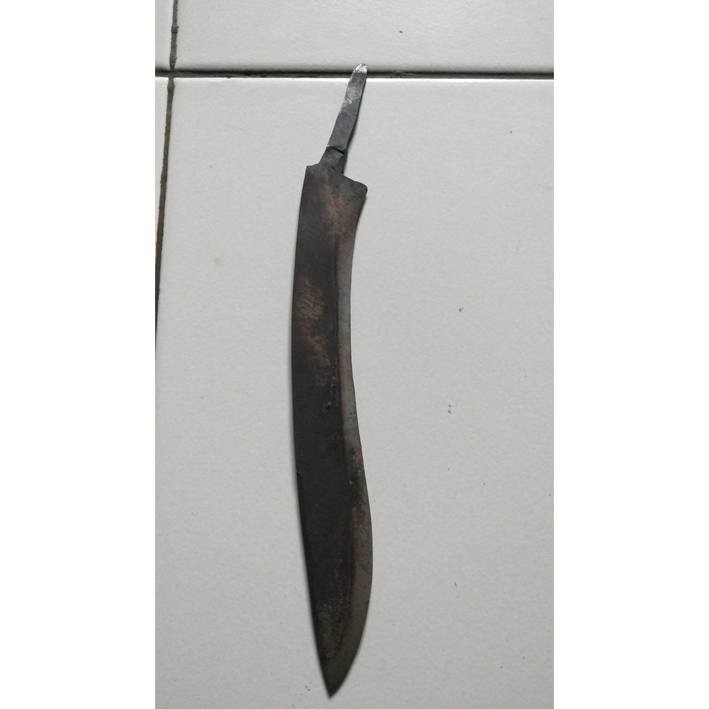 pisau dapur mentahan model badik panjng bilah 30 cm bilah baja per