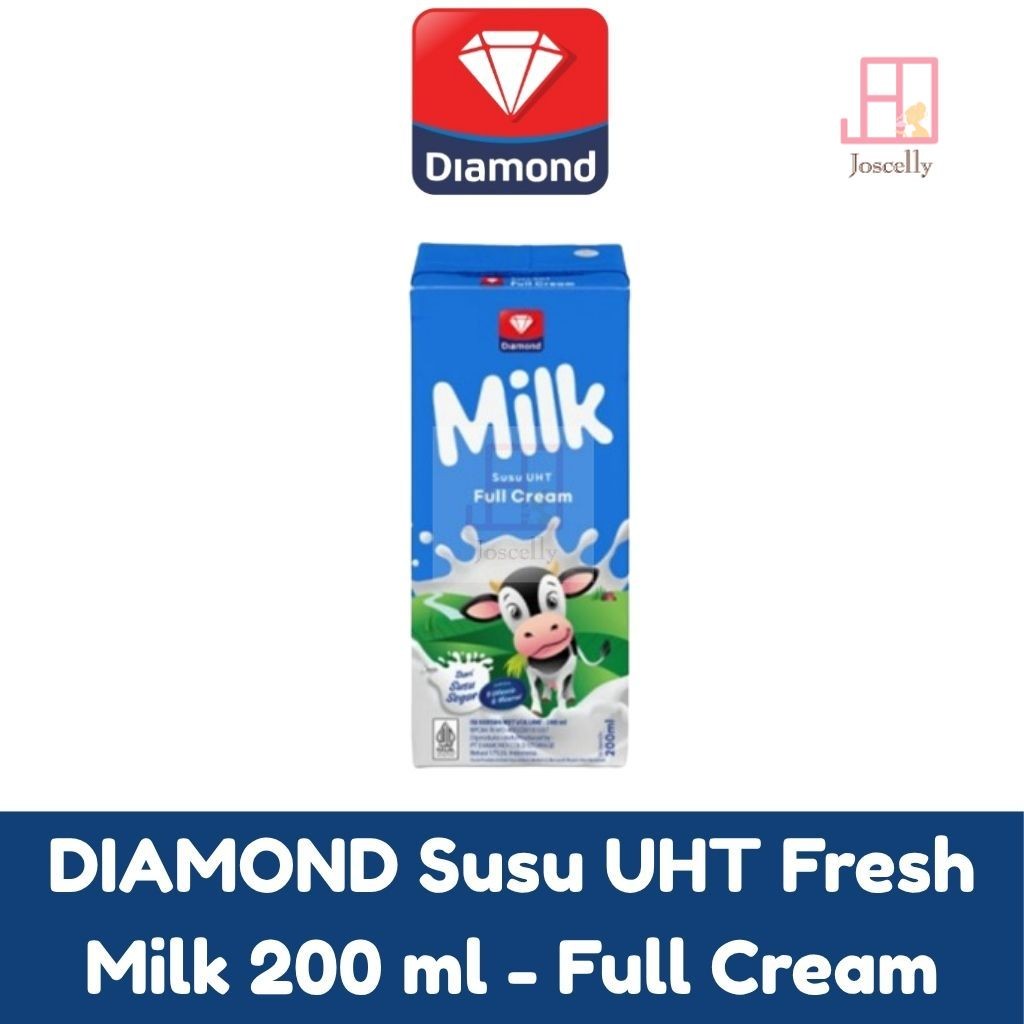 

JOSCELLY.ID DIAMOND Susu UHT Full Cream Fresh Milk 200 ml