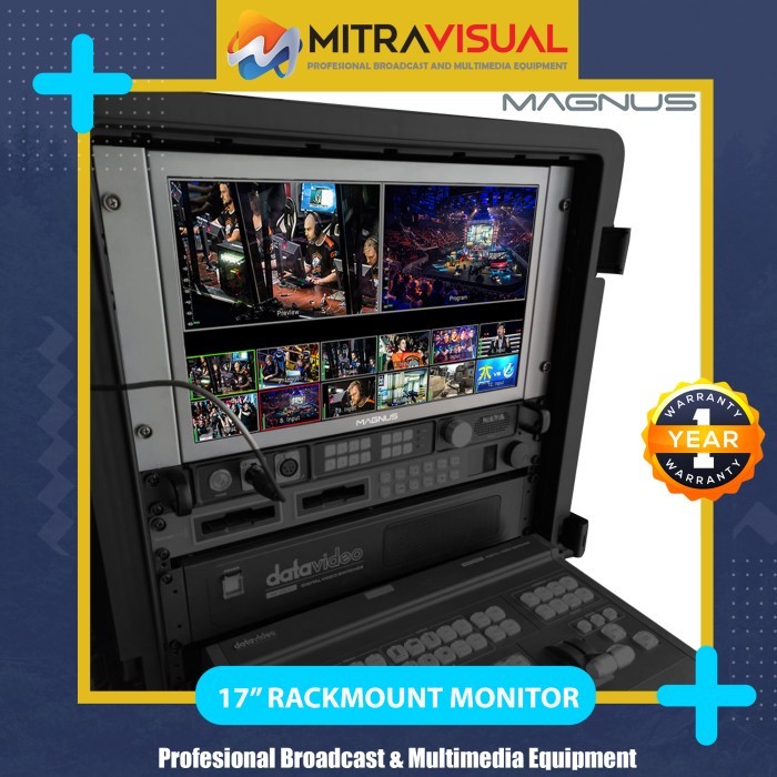Magnus 17 Inch 6U Rackmount Monitor HDMI VGA BNC USB