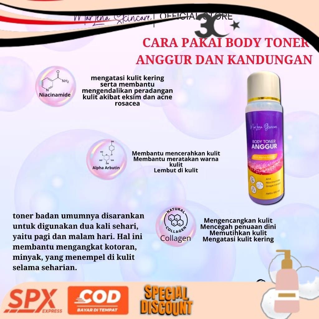 READYY TONER MARLENA ANGGUR ARBUTIN BPOM MARLENA