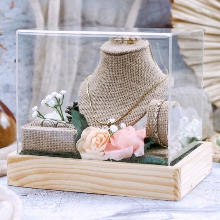 Tempat mahar seserahan perhiasan rustic [ cincin,gelang,kalung] termurah - -, -