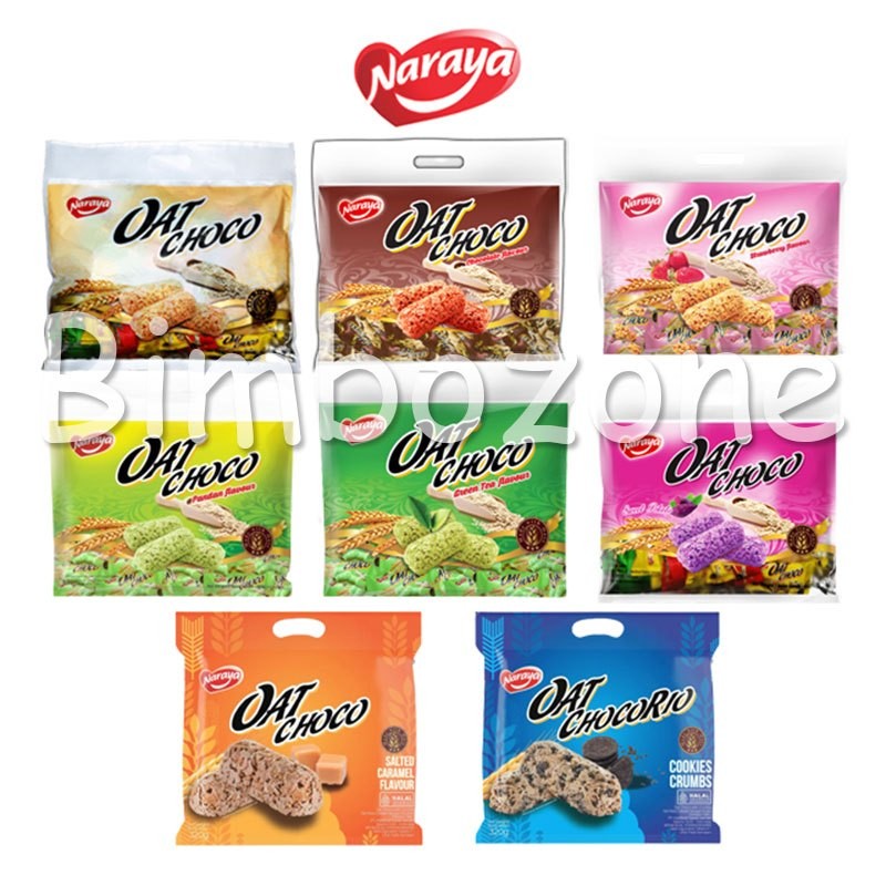 

Bimbozone - Naraya Oat Choco Snack Oat Sereal Gandum Vanilla Pandan Green Tea Strawberry 400gr