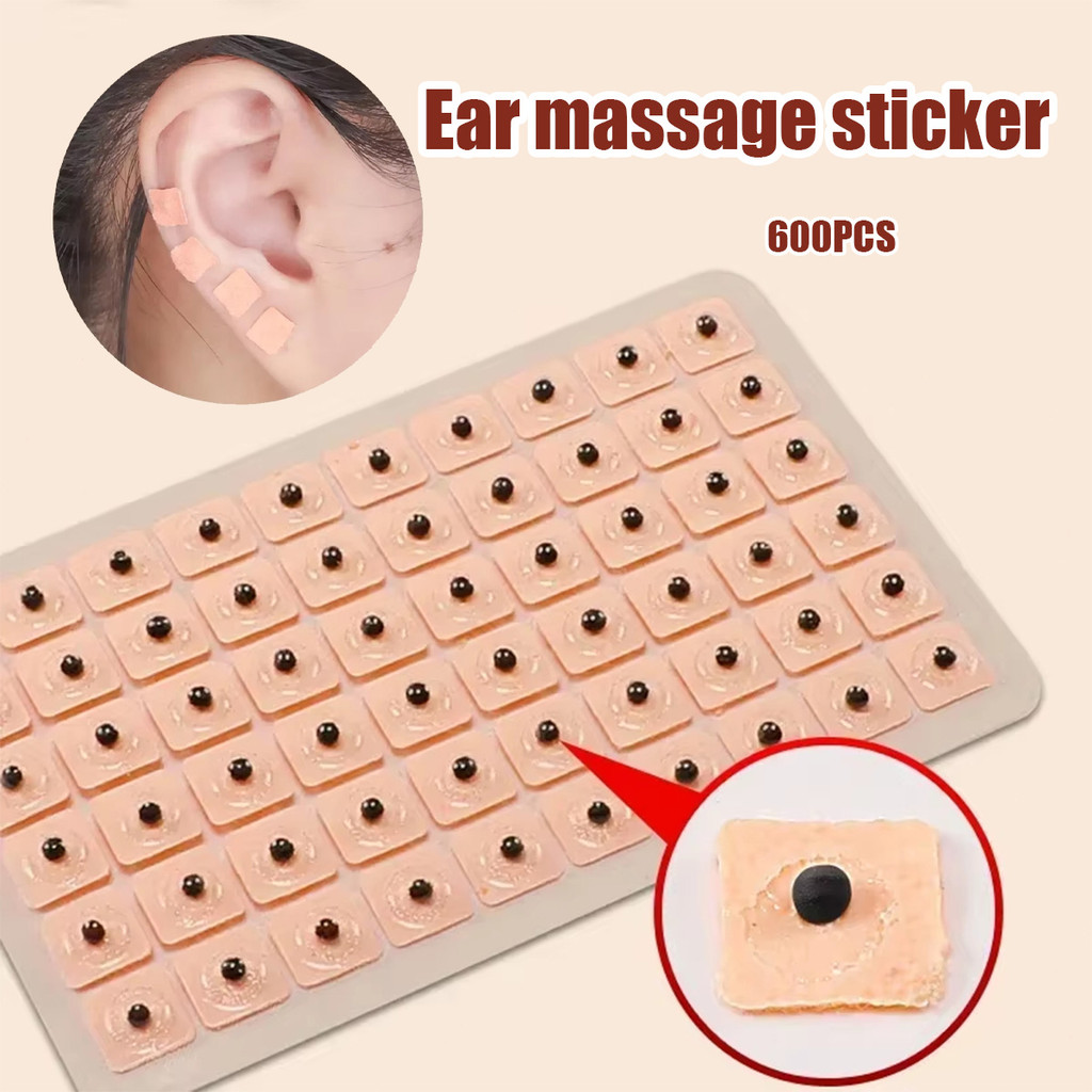 600PCS/BOX butir magnet akupresur telinga, Biji Terapi Telinga Plester, Koyo pijat telinga