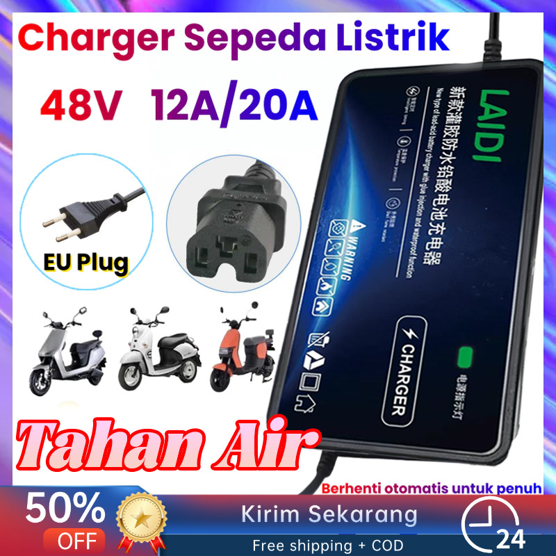 Charger Sepeda Listrik 48V 12AH/48V20AH Universal Charger Motor Listrik Baterai Selis Scooter Elektr
