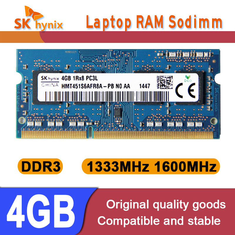 SK Hynix DDR3 4GB 8GB 1333MHz 1600MHz RAM PC3 1Rx8 2Rx8 10600S 12800S Laptop Memory  SODIMM  Mini PC
