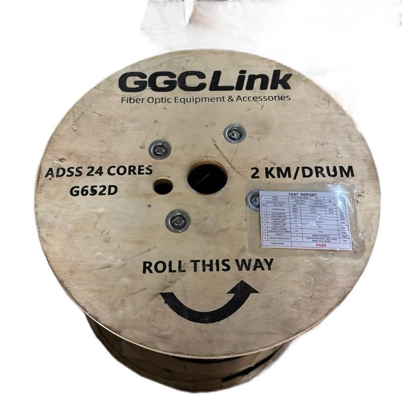 Kabel Mini ADSS 24 Core GGCLink 2000M G652D , Kabel KU Mini ADSS 24 Core