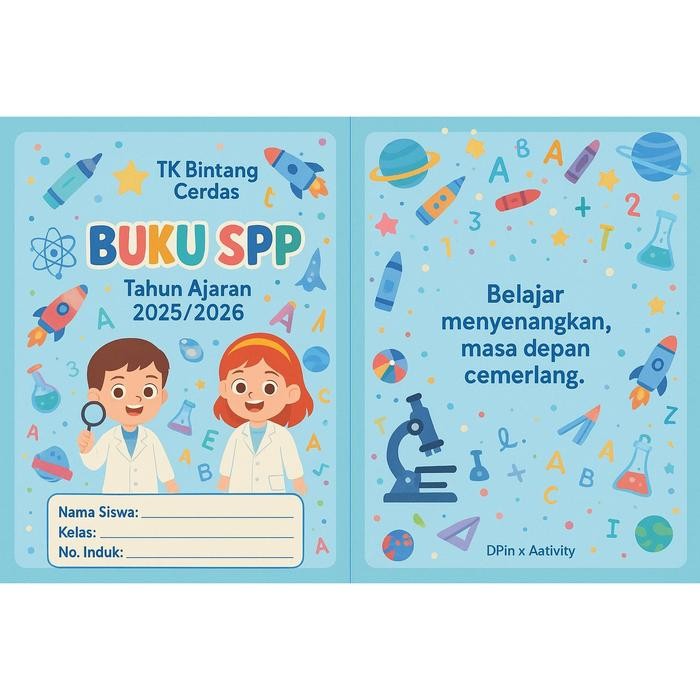 

DpinxAaTivityBuku SPP Sekolah Anak V7 – Catatan Pembayaran Bulanan – Desain Lucu & Warna-warni - A6