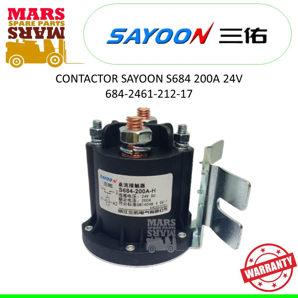 Sayoon Contactor S684-200A-H 24V 200A Not Trombetta Kontaktor