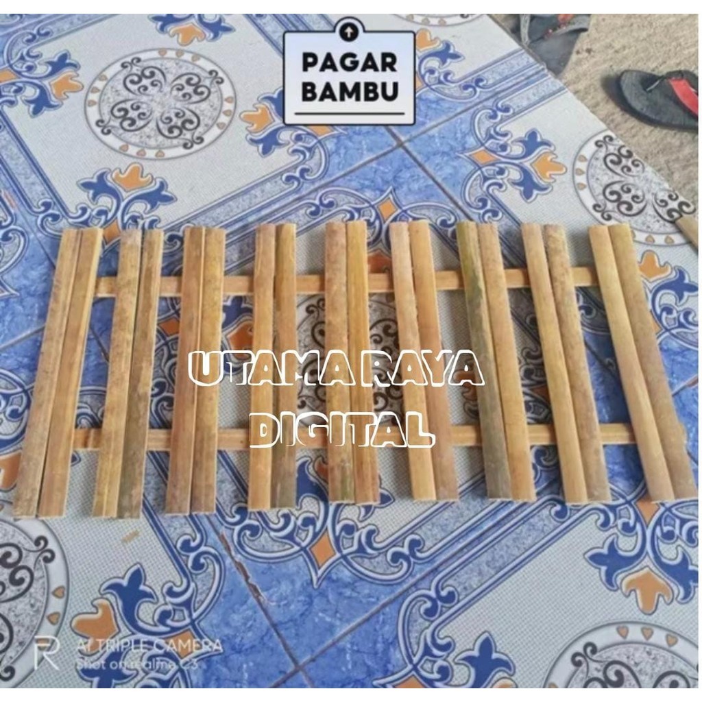 Pagar Bambu  Untuk Teras Rumah Panjang 1 Meter Pagar Pagar Bambu Taman Pagar Agustusan