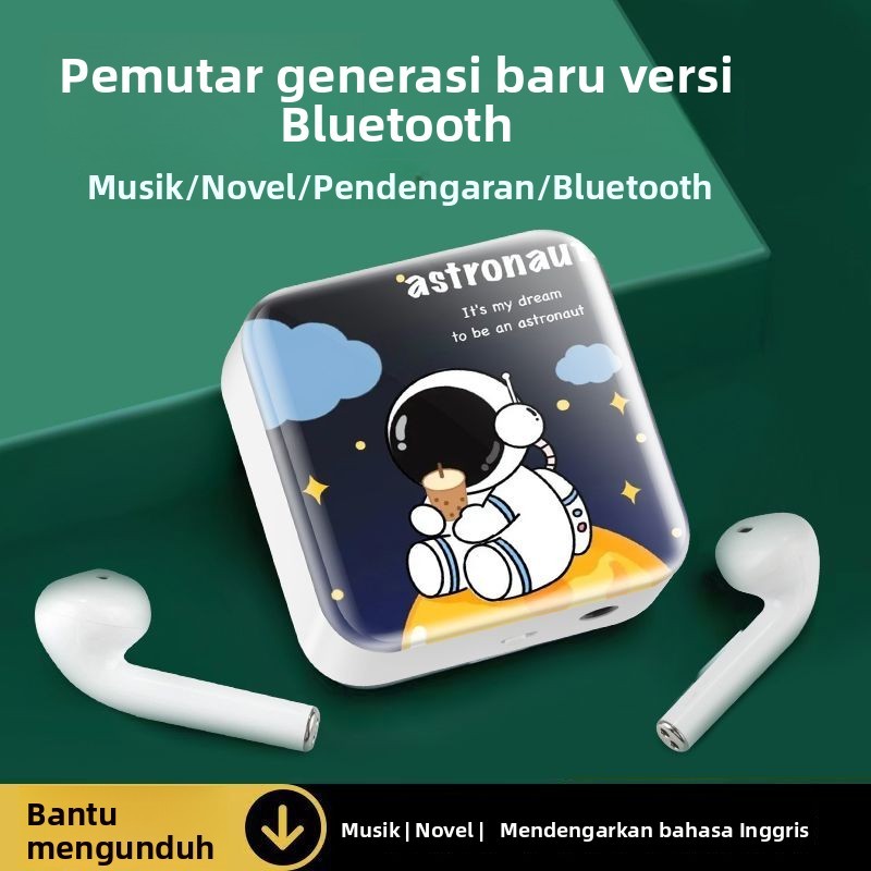 Versi Bluetooth MP3 Walkman Edisi Mahasiswa Mini Pemutar Musik Kecil Perangkat Mendengarkan Musik Kh