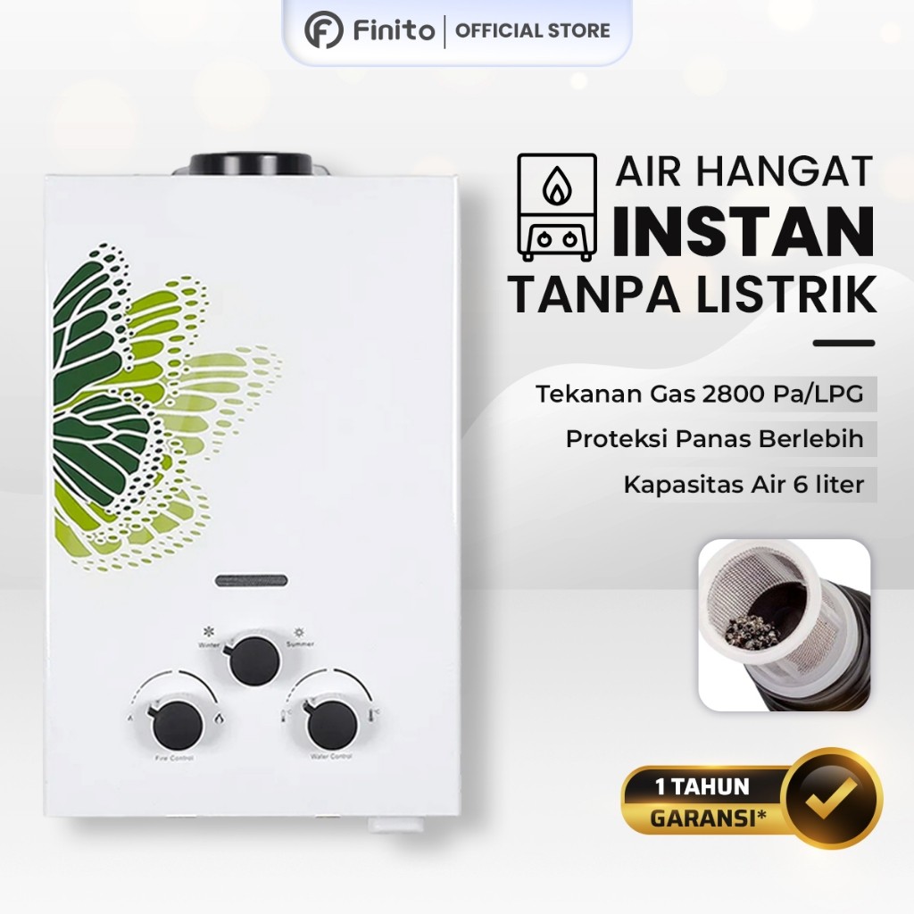 TERLARISFINITO WATER HEATER PEMANAS AIR GAS DIGITAL Finito/Matrix : W01/W02