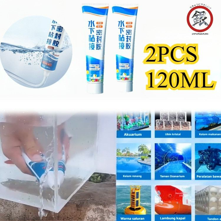 120ML*2PCS Sealant Bawah Air/lem Perekat Bawah Air/lem Anti Bocor Super Kuat/Penutup Kebocoran Untuk