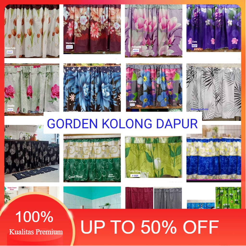 GROSIR Pekanbaru Tgl 6 September 2025 - Gorden Kolong Dapur - Kolong Dapur -Tirai Kolong Dapur / Gor