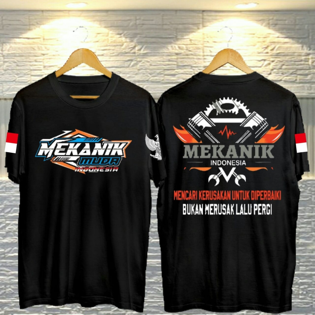 Kaos Mekanik Muda - kaos Distro premium Mekanik muda indonesia - Atasan Cotton DEWASA PRIA WANITA