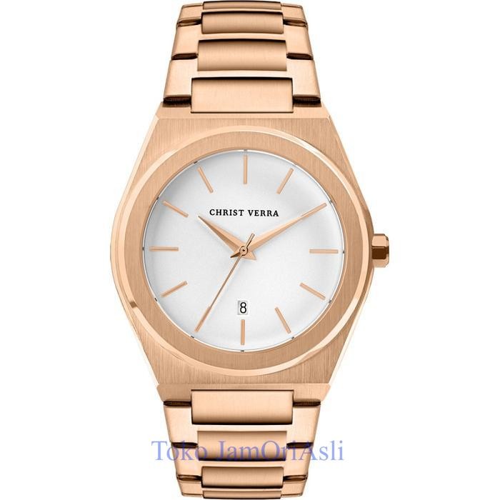 Promo Original Jam Tangan Pria Christ Verra CV 10985G-15 WHT Garansi Resmi 2 Tahun