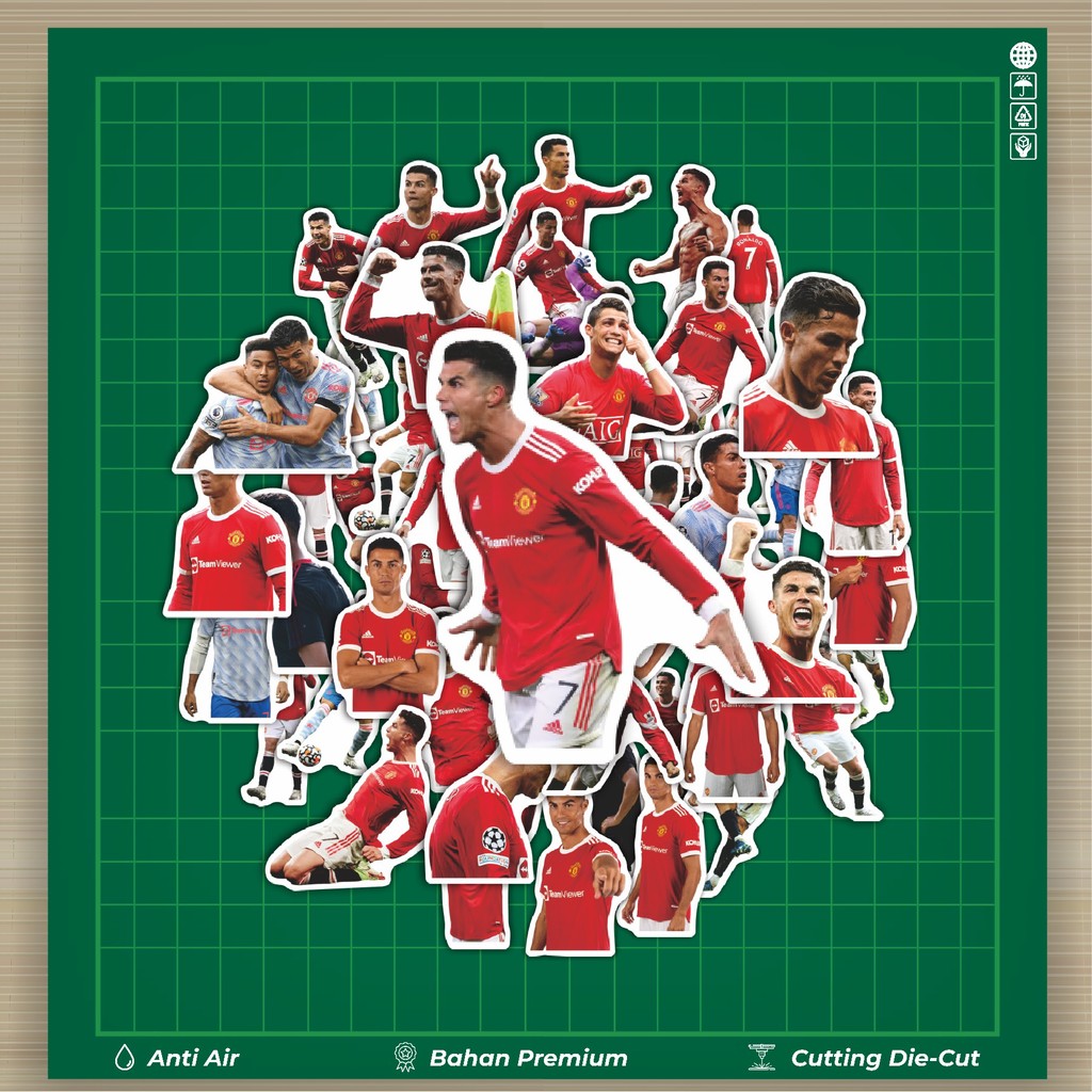 

HOT 50 PCS Stiker CR7 Manchester United V2 Stiker Fashion Cars Decal Dingin Kartu Album Custom Vinyl Anti Air- Sticker Aesthetic Buku Journal Koper Casing HP Tablet Laptop Helm Motor Botol Minum