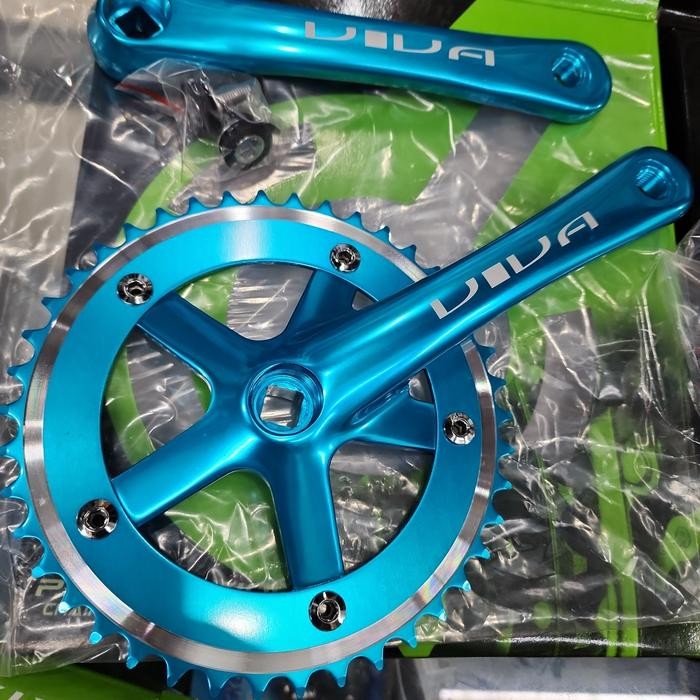 Crank Gir BB Kotak Fixie VIVA 42T arm 170 bcd 130 alloy single speed Viva crank arm  Best Quality