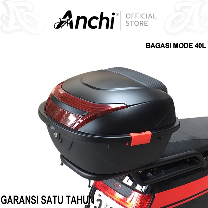 LYNNE.SHOP ANCHI Bagasi sepeda motor 36L/40L Bagasi sepeda motor large capacity keranjang motor bela