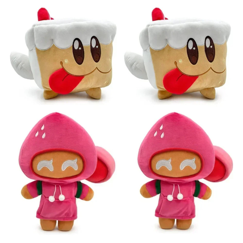 Cookie Run Kingdom Plush Toy Shadow Milk Cookie Strawberry Girl Stuffed Dolls Plushie Figure Sofa De
