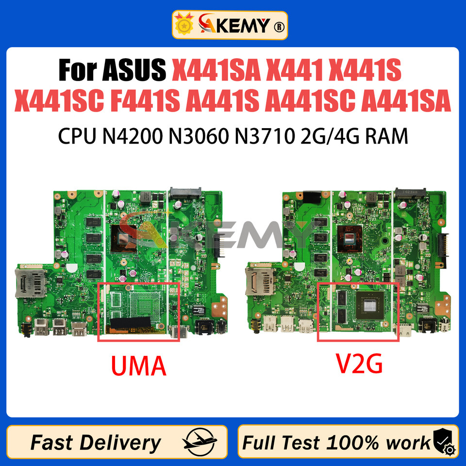 AKEMY X441SA Mainboard For ASUS X441 X441S X441SC F441S A441S A441SC A441SA Laptop Motherboard With