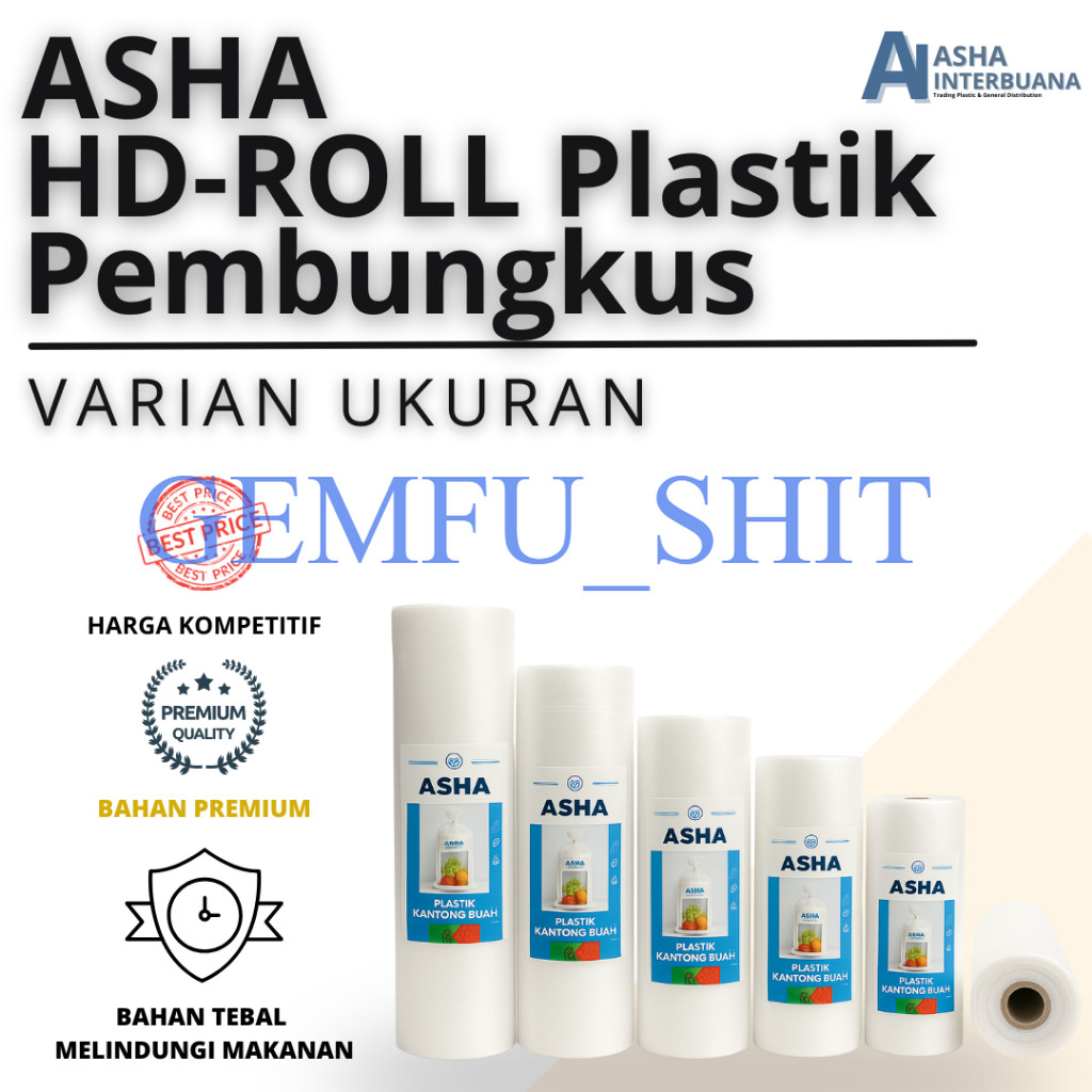 ASHA Plastik Buah Plastik Fotocopy Roll Plastik Sayur Plastik Roll Buah